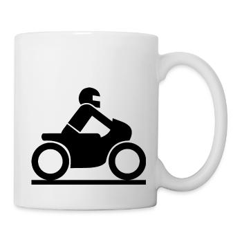 Motorrad Design / Mofa Design - Tasse - Weiß - Rechts