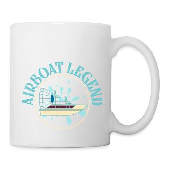 Airboat Legend Hydroplane Air Boat Propeller Swamp - Mug - white - Right