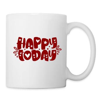 happy today byseehasdesign - Tasse - Weiß - Rechts
