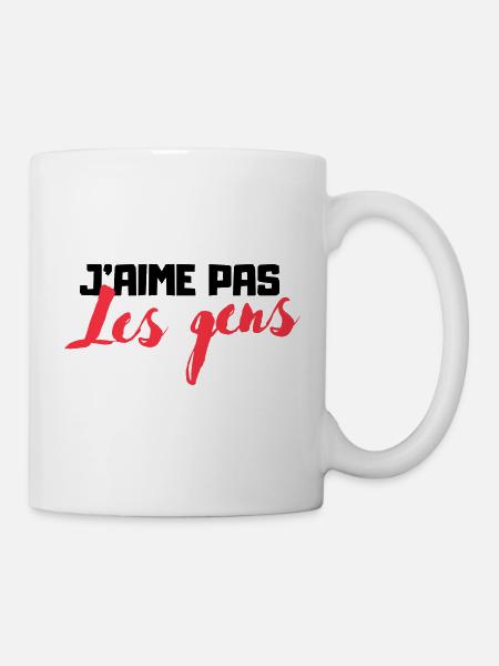 Anti-social - T-shirt humoristique - Mug blanc - blanc