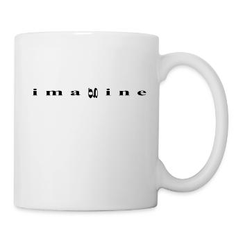 Imagine, minimalist design - Mug - white - Right