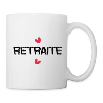 RETRAITE. RETRAITE. RETRAITEE. SENIOR. MAMIE. PAPY - Mug blanc - blanc - Droite