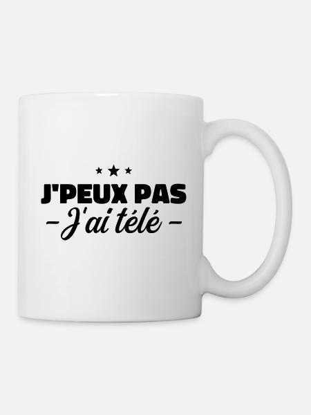 J'Peux Pas J'Ai Télé - Humour - Mug blanc - blanc