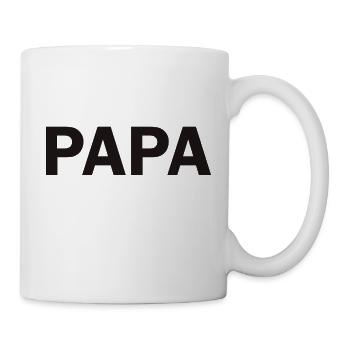 Papa T-Shirt, Minimalist, Statement - Mug - white - Right