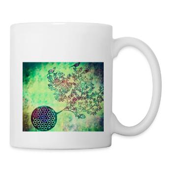 Arbre de vie persan n ° 4 - Mug blanc - blanc - Droite