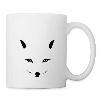 Renard arctique de dessin animé - Mug blanc - blanc - Droite