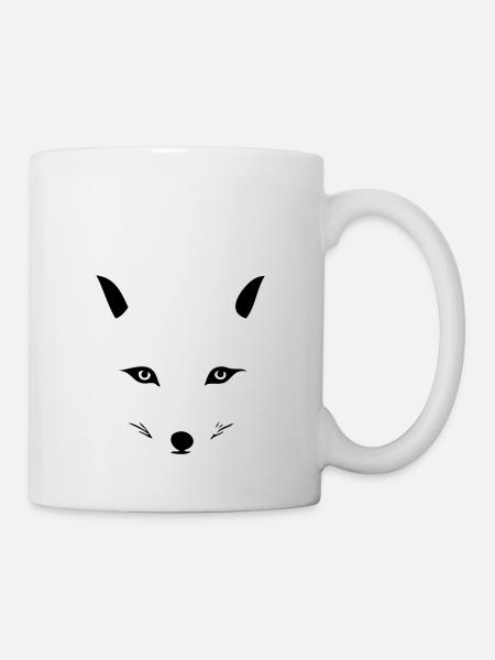 Renard arctique de dessin animé - Mug blanc - blanc