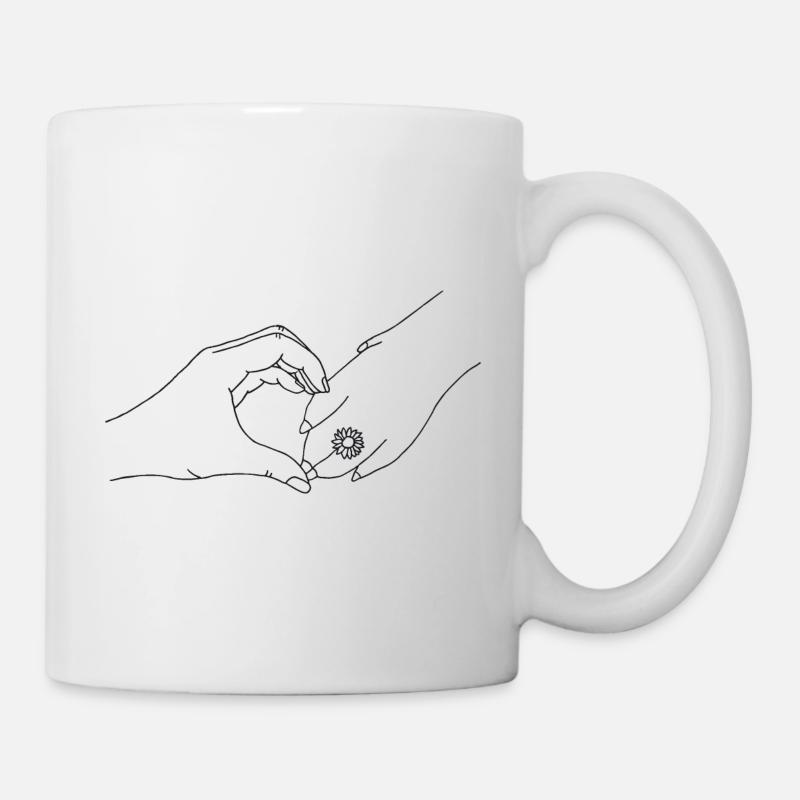 Hand mit Pfote - Tasse - Weiß