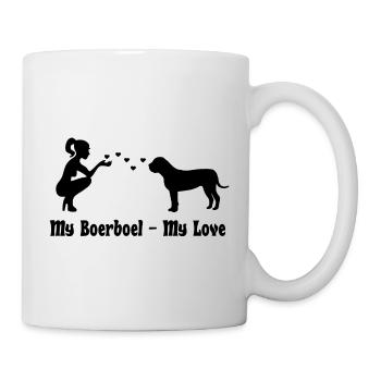 Boerboel mit Frau - Tasse - Weiß - Rechts