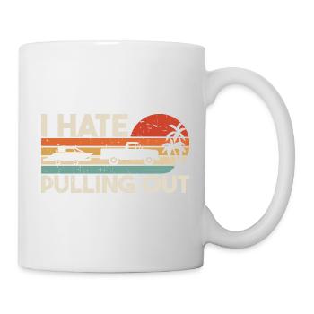 Ich hasse es, einen Retro-Bootskapitän herauszuziehen - Tasse - Weiß - Rechts
