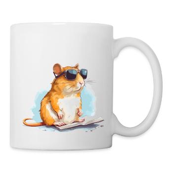 Mel la gerbille - Mug blanc - blanc - Droite