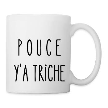 pouce y a triche - Mug blanc - blanc - Droite