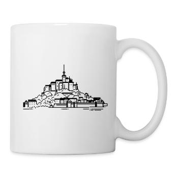 1bit Pixel Mont Saint Michel - Tasse - Weiß - Rechts