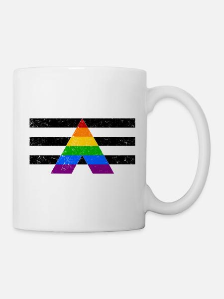 Straight Ally Pride Flag White Shirt Edition - Tasse - Weiß