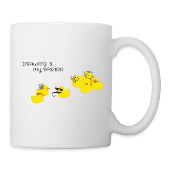 Drawing is my passion - Tasse - Weiß - Rechts