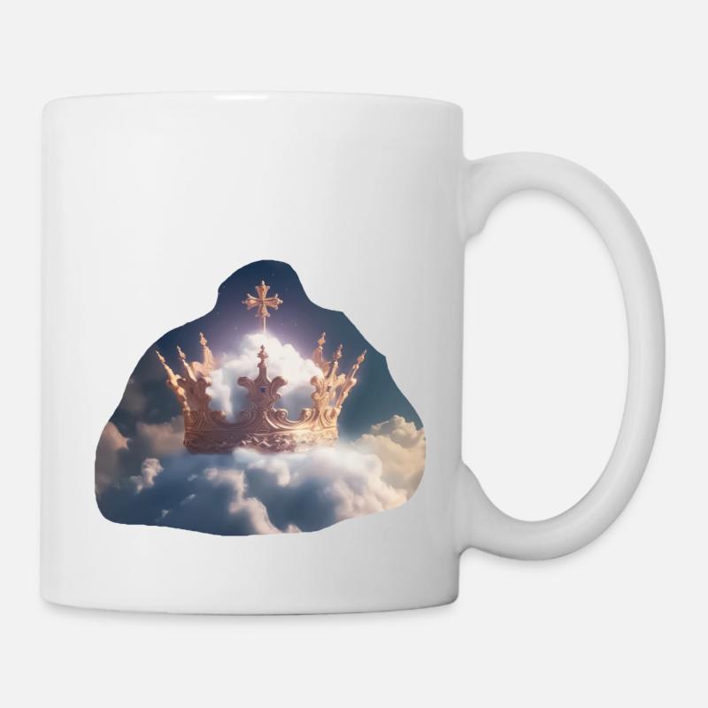 Couronne avec nuages - Mug blanc - blanc