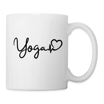 Rythme cardiaque de yoga - Mug blanc - blanc - Droite