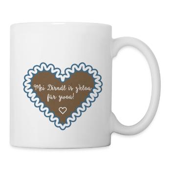 Mei Dirndl is z'kloa für zwoa - Bayern - Tasse - Weiß - Rechts