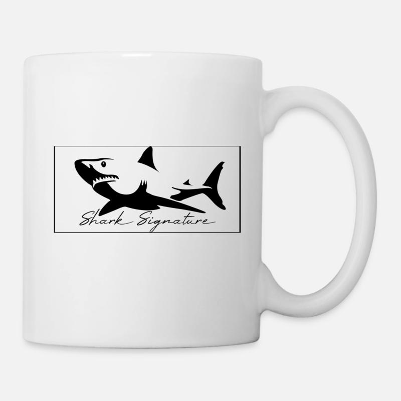 Signature de requin - Mug blanc - blanc