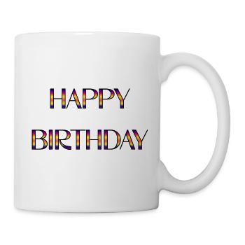 ALLES GUTE ZUM GEBURTSTAG. ALLES GUTE ZUM GEBURTSTAG. JAHRESTAG. - Tasse - Weiß - Rechts