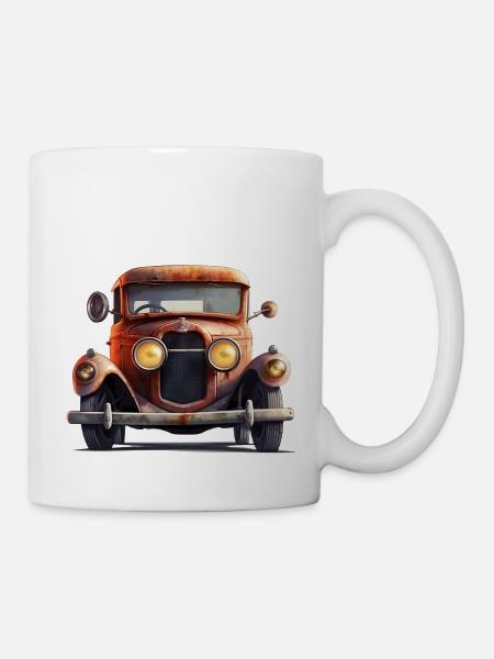Oldtimer brauchen Liebe - Tasse - Weiß