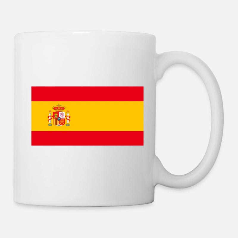 100% spanische spanische Flagge - Tasse - Weiß