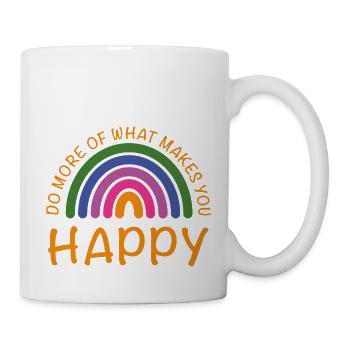 Arc-en-ciel - Faites plus de ce qui vous rend heureux - Mug blanc - blanc - Droite