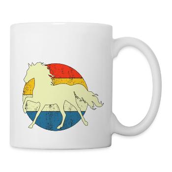 Vintage Retro Horse Sunset pour les amateurs de chevaux - Mug blanc - blanc - Droite