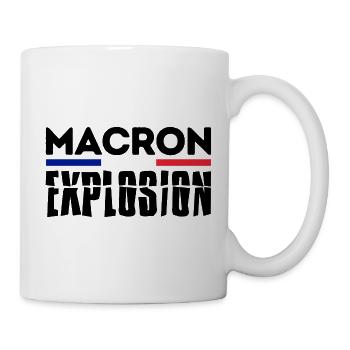 Macron explosion humour politique anti macron lrem - Mug blanc - blanc - Droite