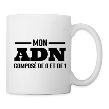 Mon ADN Est Composé De 0 Et De 1 - Mug blanc - blanc - Droite