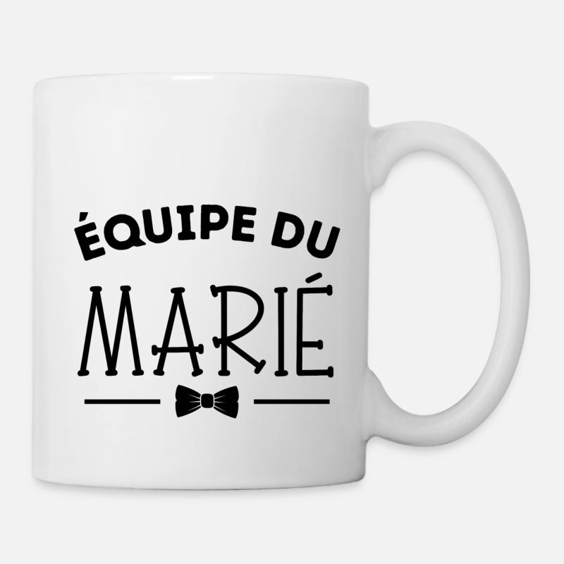 équipe du marié - Mug blanc - blanc