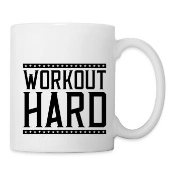 workout hard - Mug - white - Right