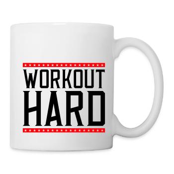 workout hard 2 - Tasse - Weiß - Rechts