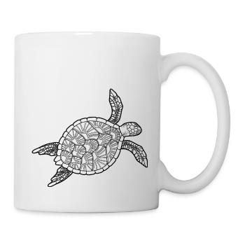 Meerestiere - Tasse - Weiß - Rechts