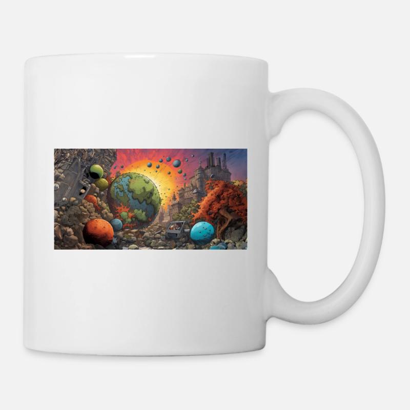 Apokalyptische Science-Fiction - Tasse - Weiß
