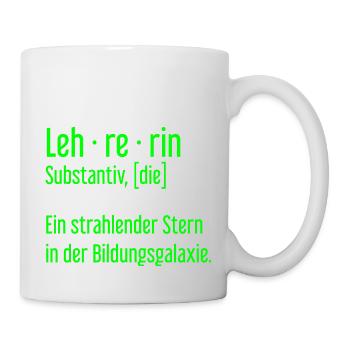 Lehrerin Lehrerinnen Schule Pädagogin Unterricht - Tasse - Weiß - Rechts