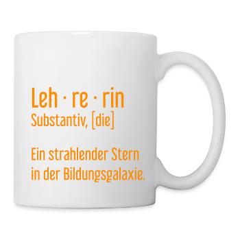 Lehrerin Lehrerinnen Schule Pädagogin Unterricht - Tasse - Weiß - Rechts