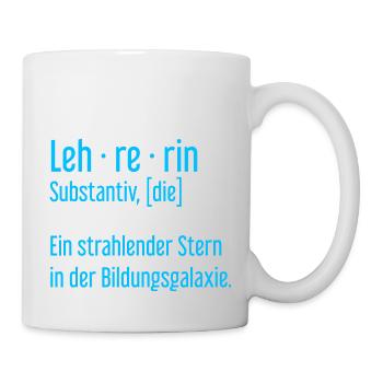Lehrerin Lehrerinnen Schule Pädagogin Unterricht - Tasse - Weiß - Rechts