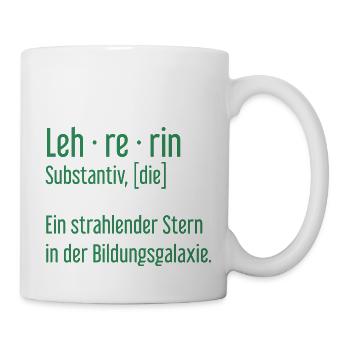 Lehrerin Lehrerinnen Schule Pädagogin Unterricht - Tasse - Weiß - Rechts