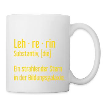 Lehrerin Lehrerinnen Schule Pädagogin Unterricht - Tasse - Weiß - Rechts