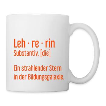 Lehrerin Lehrerinnen Schule Pädagogin Unterricht - Tasse - Weiß - Rechts