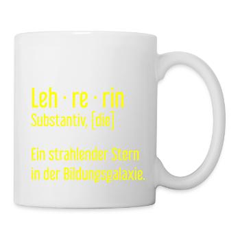 Lehrerin Lehrerinnen Schule Pädagogin Unterricht - Tasse - Weiß - Rechts