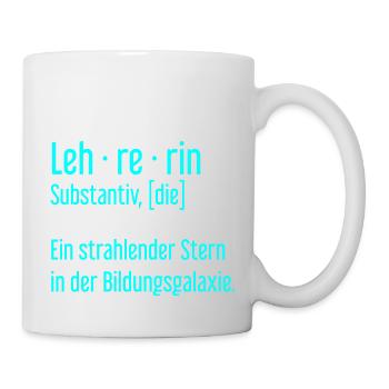 Lehrerin Lehrerinnen Schule Pädagogin Unterricht - Tasse - Weiß - Rechts