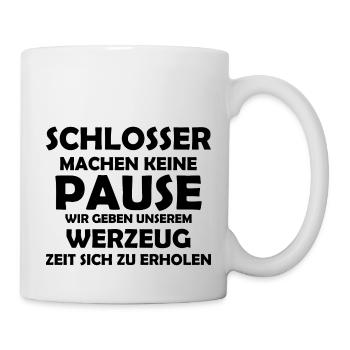 Handwerker Handyman Handwerk Werkzeug Baustelle - Tasse - Weiß - Rechts