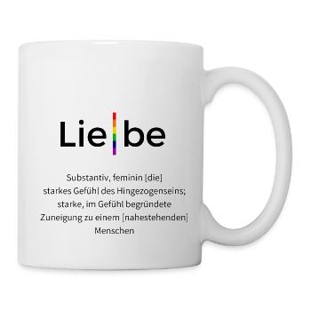 Liebelgbtq - Tasse - Weiß - Rechts