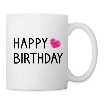 ALLES GUTE ZUM GEBURTSTAG. ALLES GUTE ZUM GEBURTSTAG. JAHRESTAG. - Tasse - Weiß - Rechts