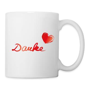 danke herz - Tasse - Weiß - Rechts