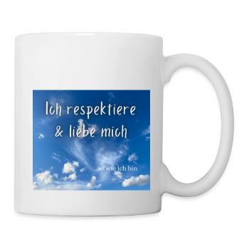 Ich respektiere & liebe mich - Tasse - Weiß - Rechts