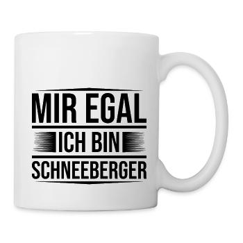 Schneeberg mir egal - Tasse - Weiß - Rechts