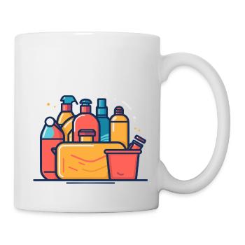 Cleaning - Tasse - Weiß - Rechts
